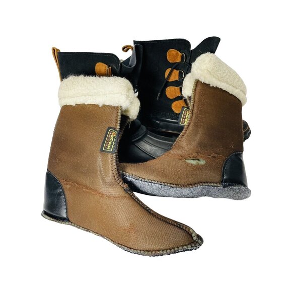 LaCrosse Insulated Snow Boots Black Suede Fiberglass Shank USA Women's Size 8 - Picture 5 of 12